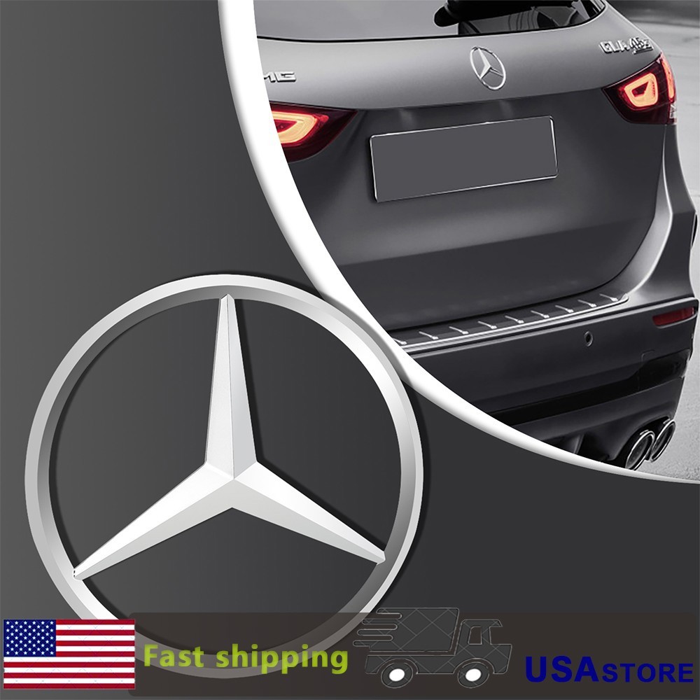 New Fits Mercedes Benz Chrome Star Trunk Emblem Badge 90mm - Free Shipping NEW