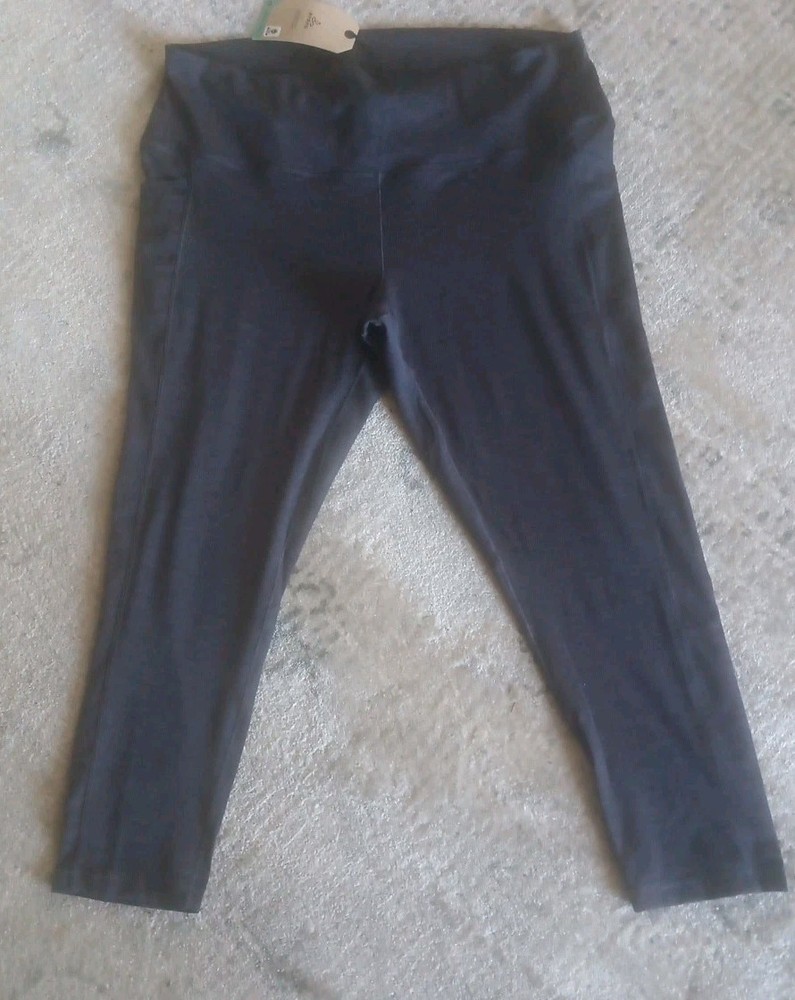 Prana Becksa 7/8 Leggings Women’s Size 3X Black Heather High Rise Ribbed Yoga