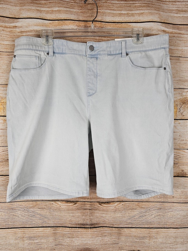Soft Surroundings NEW Ultimate Denim Pull On Short Light Blue Size 2X