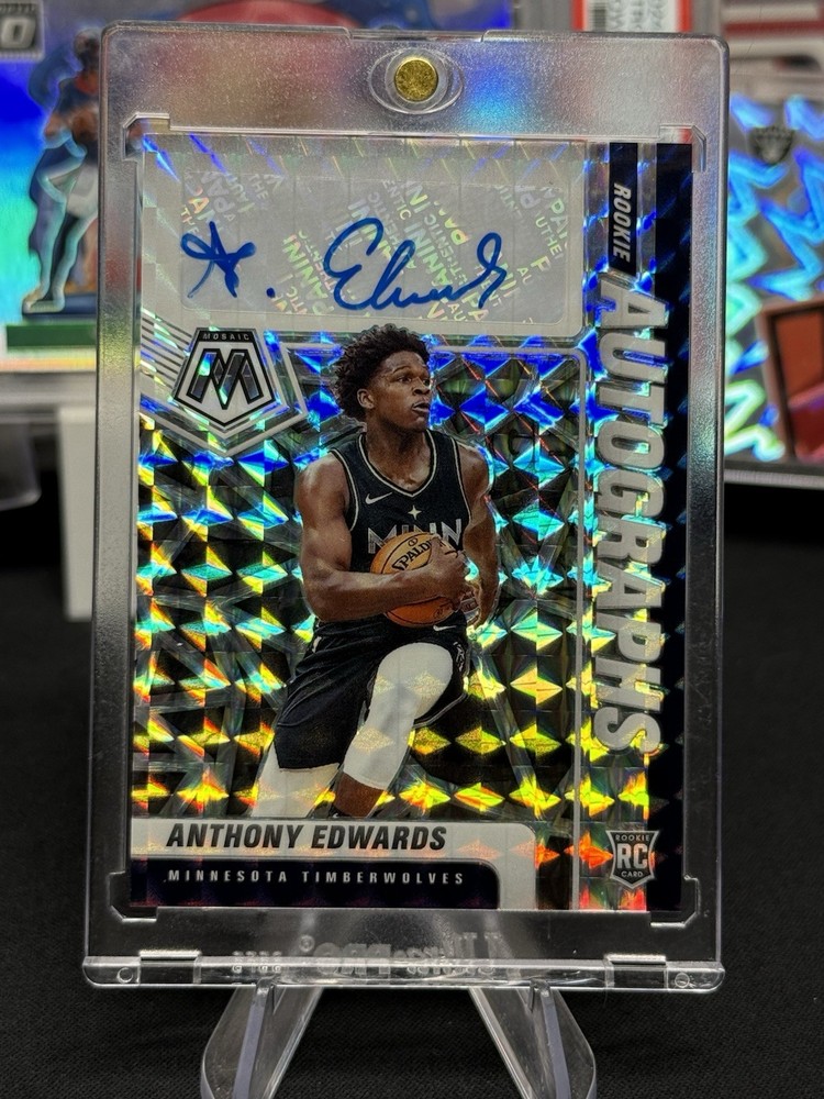 2020-21 Panini Mosaic - Rookie Autographs Mosaic Anthony Edwards #RA-AED (AU,...
