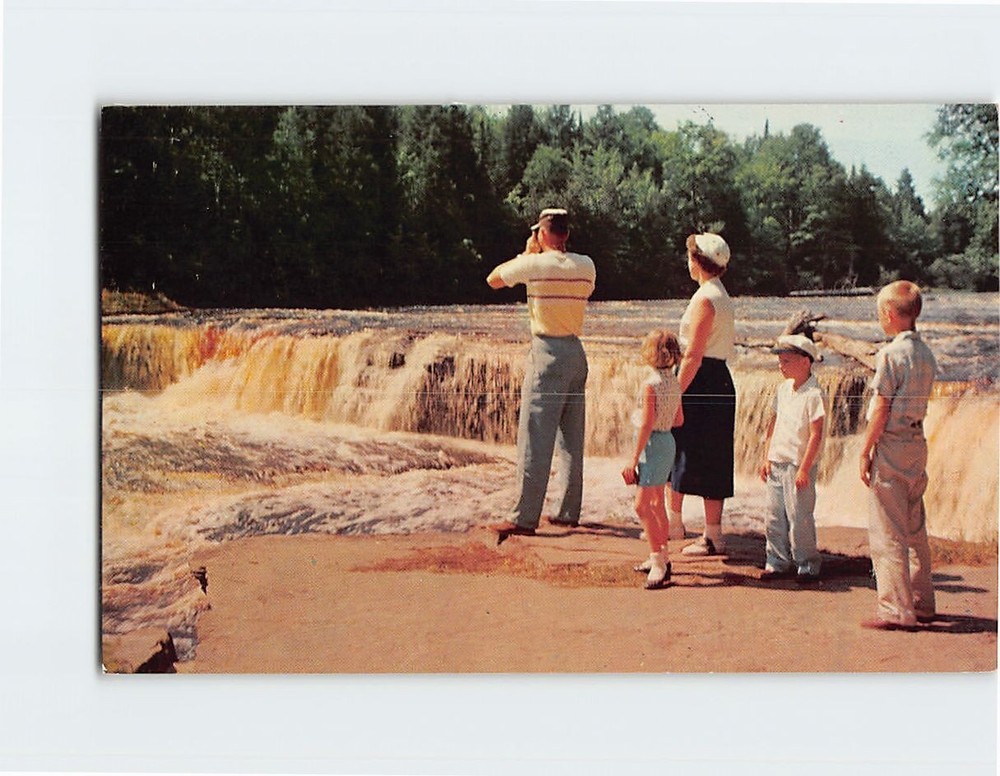 Postcard Lower Tahquamenon Falls Michigan USA