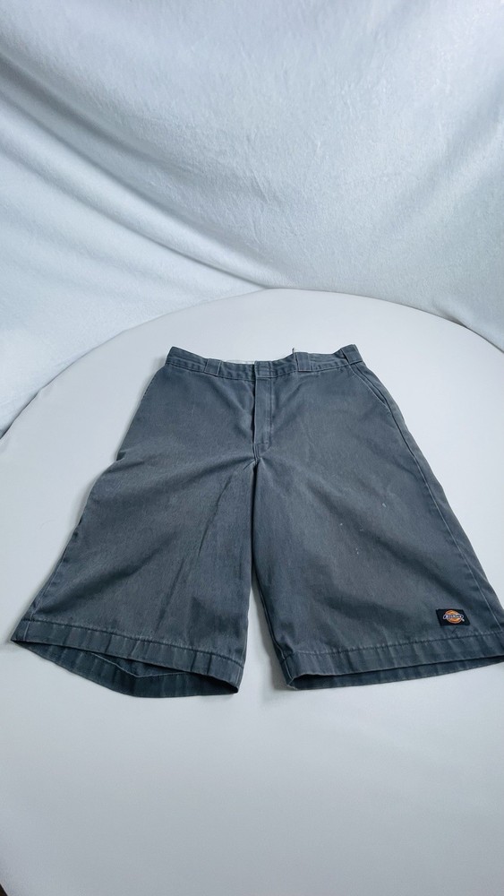 Dickies Work Shorts Gray Loose Fit Flat Front Workwear Men 36