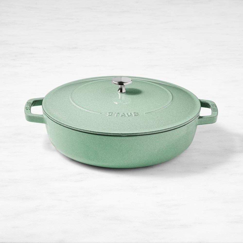 NEW Staub x Smitten Kitchen Enameled Cast Iron Braiser 4-Qt - Sage