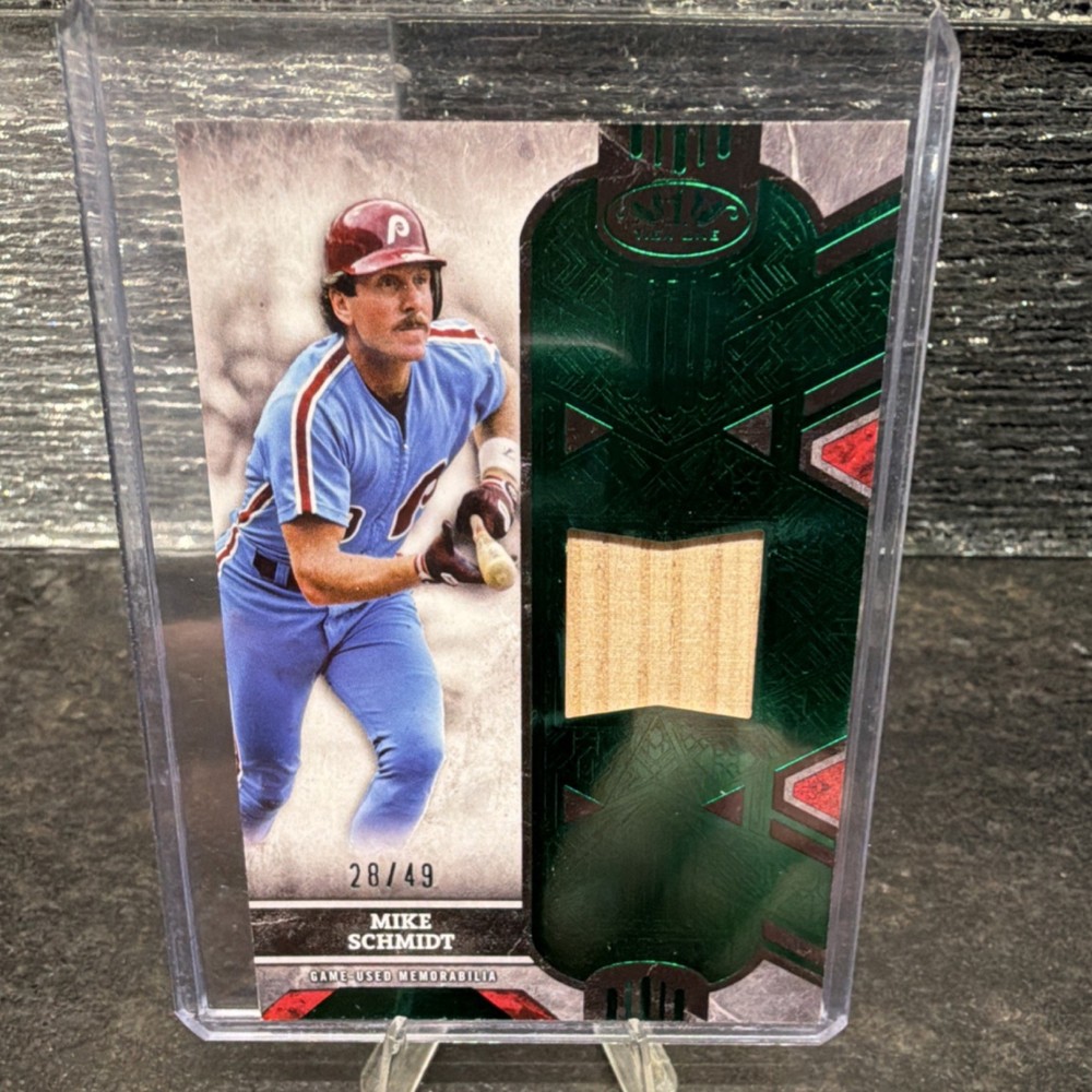 2025 Topps Tier One Legend Relics Mike Schmidt Phillies Green /49