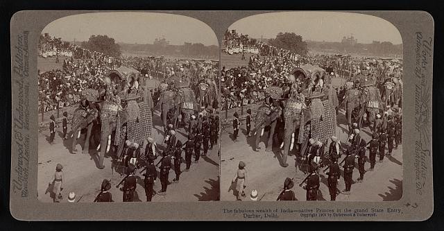 Delhi India 1903 Durbar State Entry Native Princes Procession Elephant