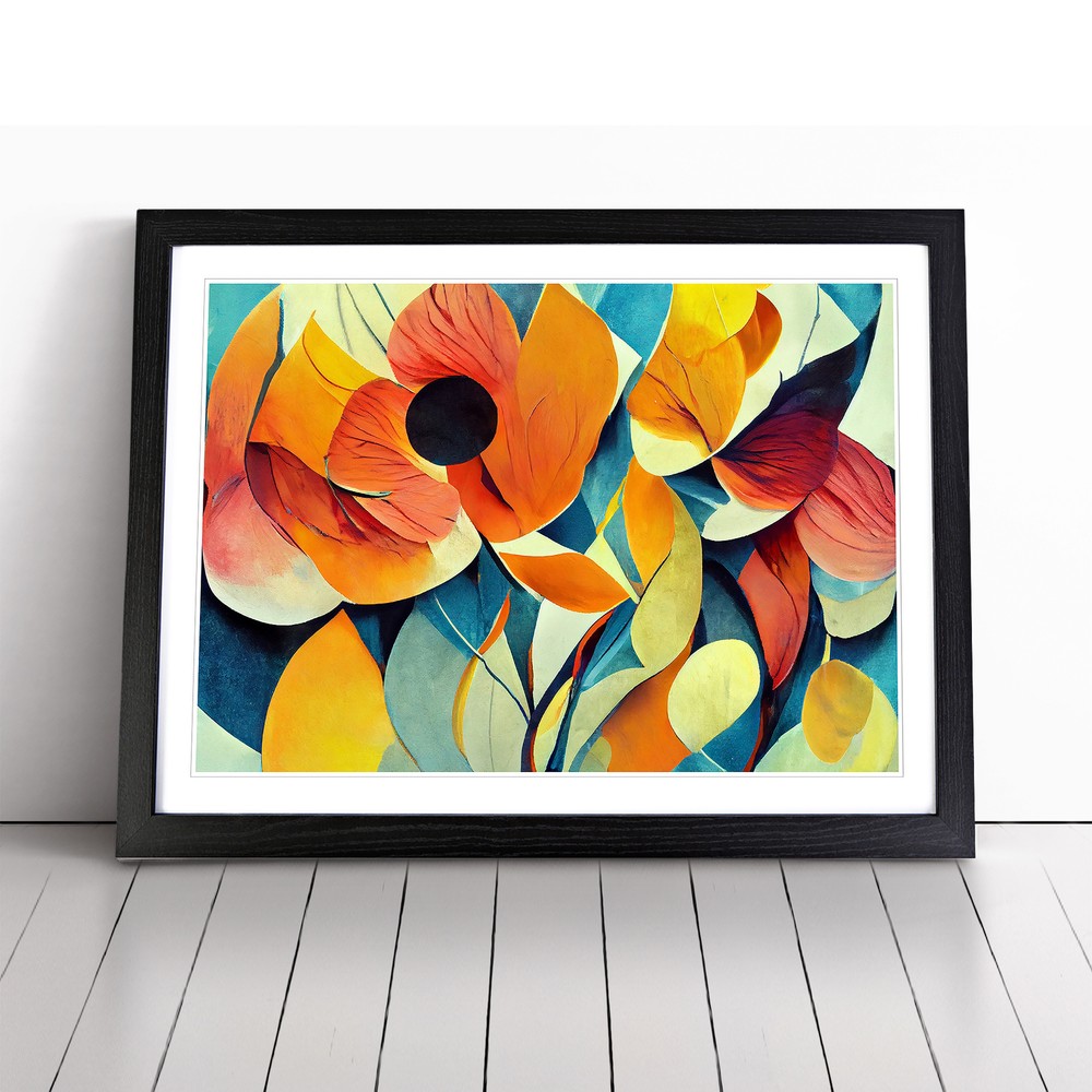 Flowers Abstract Vol.3 Wall Art Print Framed Canvas Picture Poster Decor