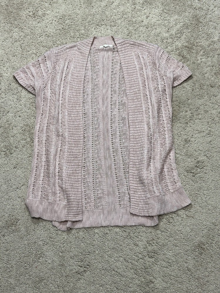 Maurices Womens Shirt/Cardigan Size XS Pink Open Front Lightweight Classic