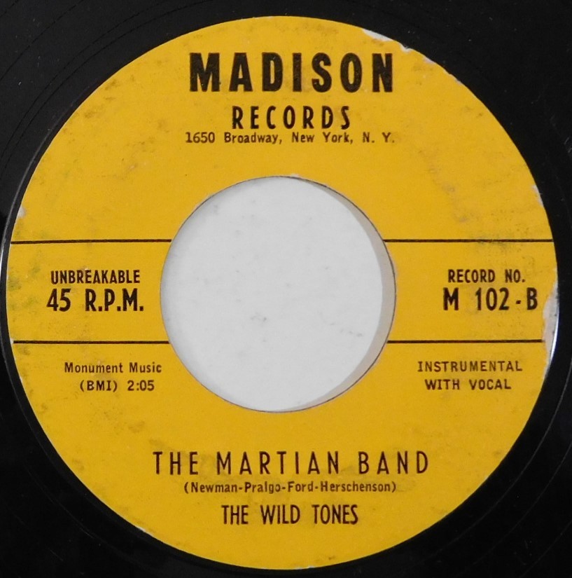 THE WILD TONES The Martian Band, Shut-Ups MADISON 45 surf garage