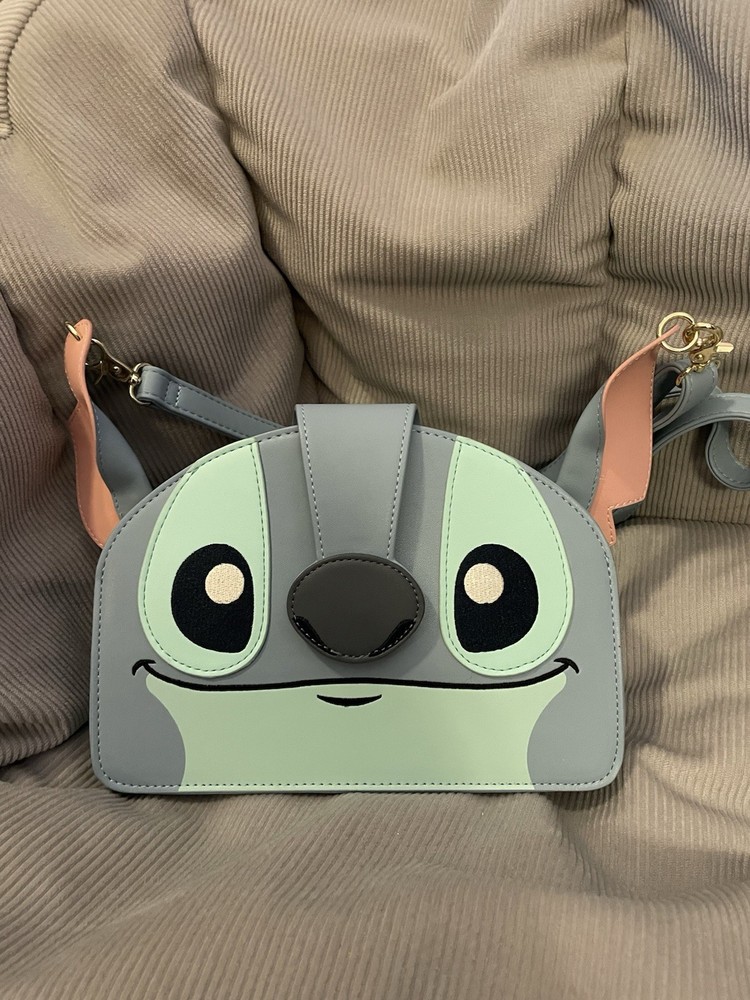 Loungefly Disney Stitch Crossbody Bag Purse Small Blue Green