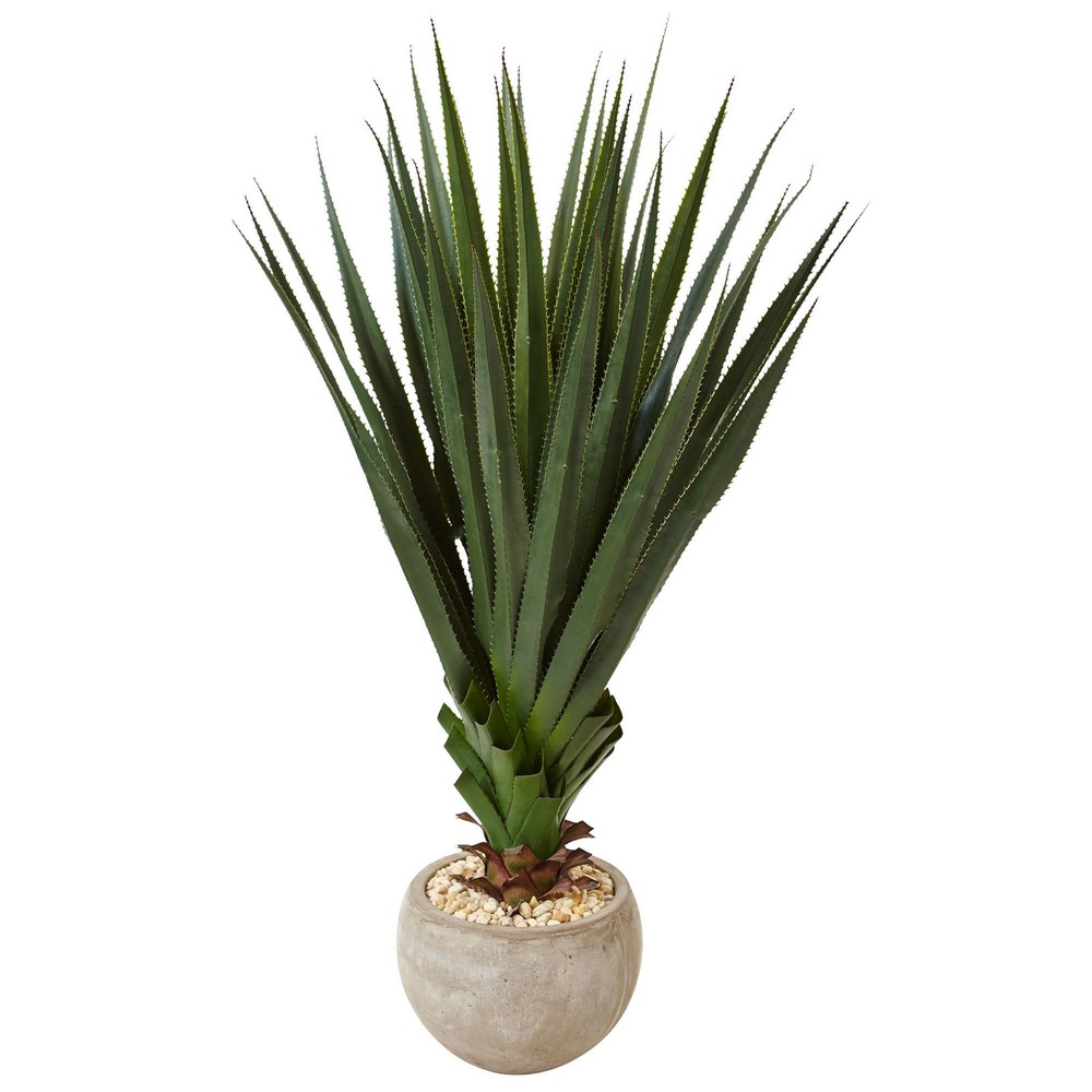 Nearly Natural Indoor-Outdoor Sand Colored Spiked Agave Plant