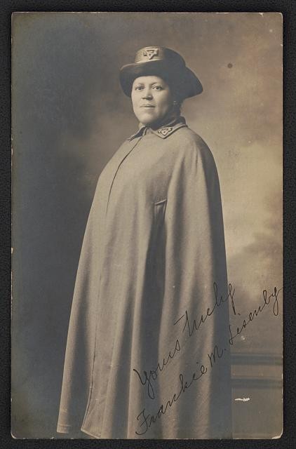 Frankie M. Lisenby YWCA Worker Cape Hat 1917 1918 African American Portrait