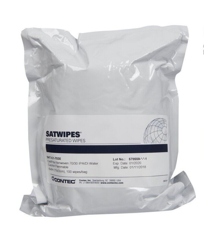 New CONTEC Refill Bag Satwipes * Presaturated Wipes-SAT-C3-7030-6x9