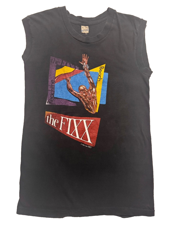 Vintage 1983 The Fixx Beach Tour Tank Concert Tee Screen Stars 80s