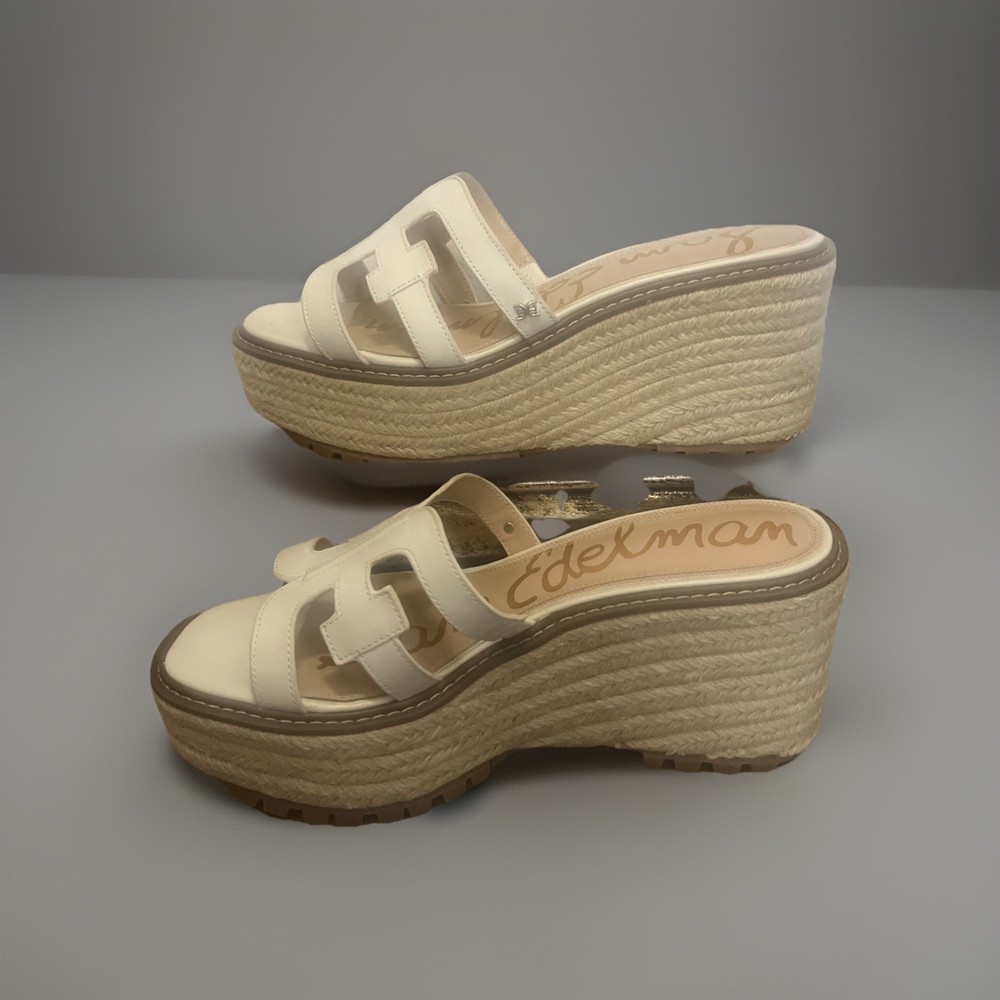 Sam Edelman women size 10 sandals.ivory Leather.