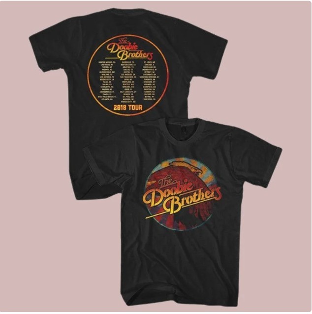 The Doobie Brothers Black Sunburst Eagle T-Shirt