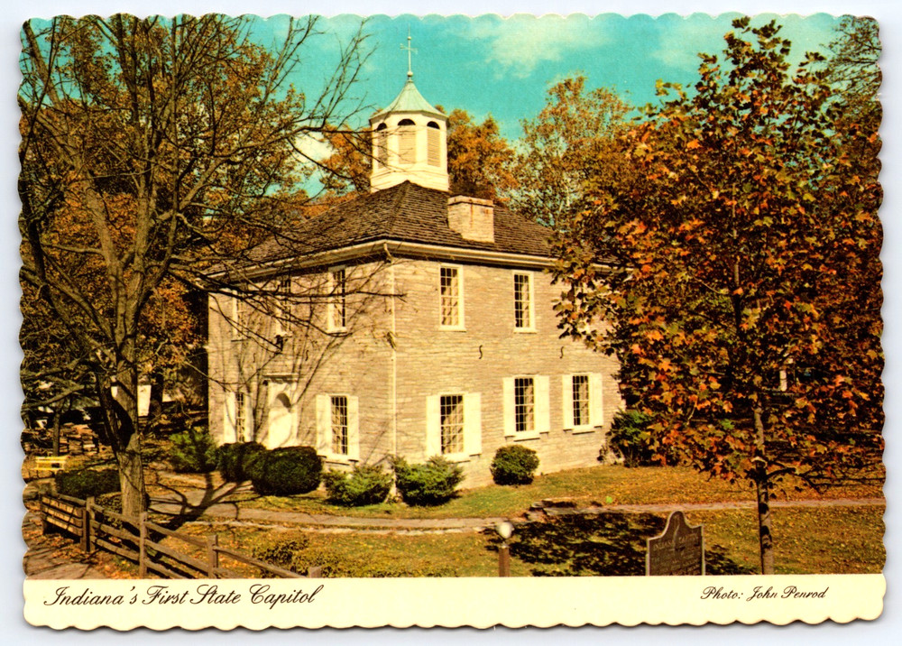 Corydon Indiana Indiana's First State Capitol Building Vintage Photo Postcard