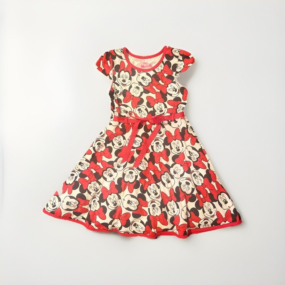 Minnie Mouse Red And White Dress Girls Size 6 Junior Disney