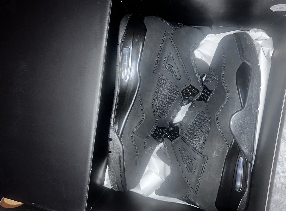 Jordan Air Jordan 4 Retro Black Cat 2020 Men's Black Athletic Sneakers