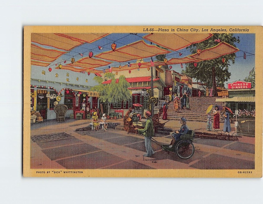 Postcard Plaza in China City Los Angeles California USA