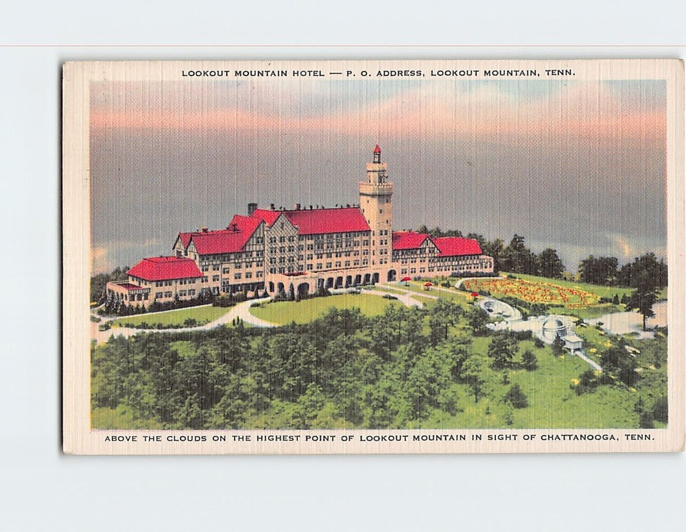 Postcard Lookout Mountain Hotel Lookout Mountain Tennessee USA