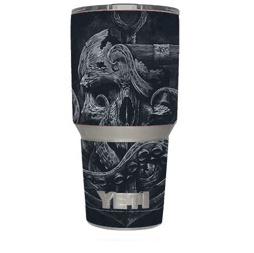 Skin Decal for Yeti 30 oz Tumbler Cup (6-piece kit) / Skull Anchor Octopus Unde