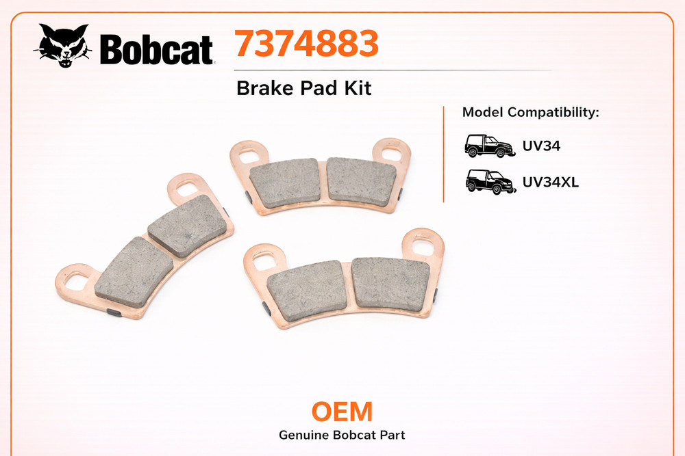 Bobcat Brake Pad Kit 7374883 Utility Vehicle UV34 UV34XL OEM