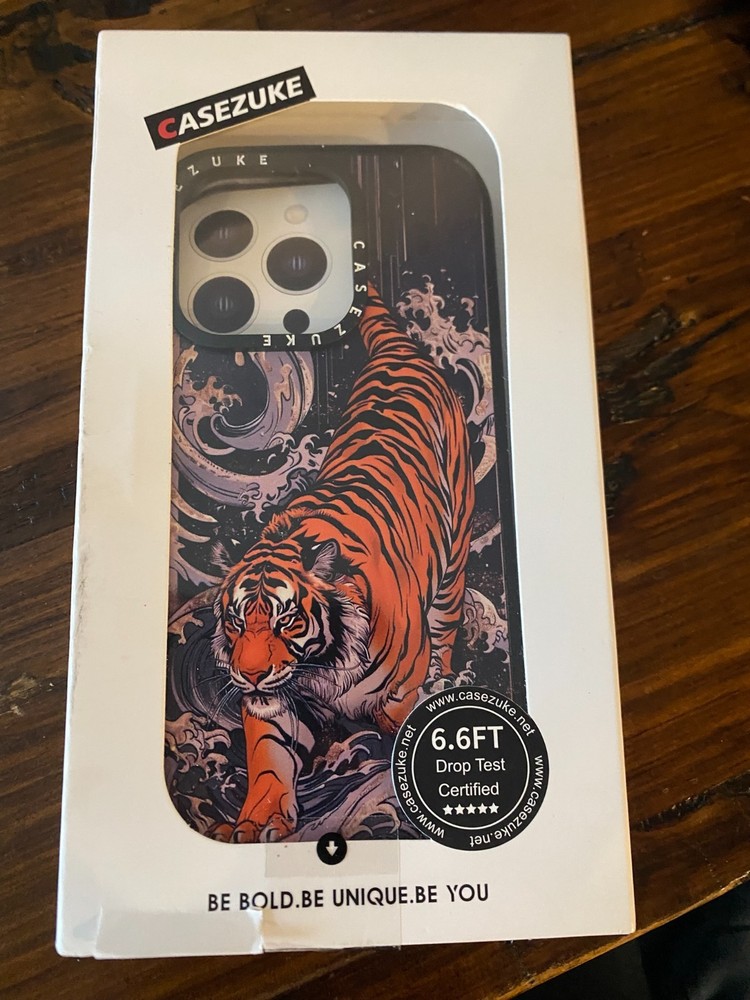 NEW CASEZUKE Tiger Artwork IPHONE 16 PRO Protective Case 6.6 Feet Drop SAFE
