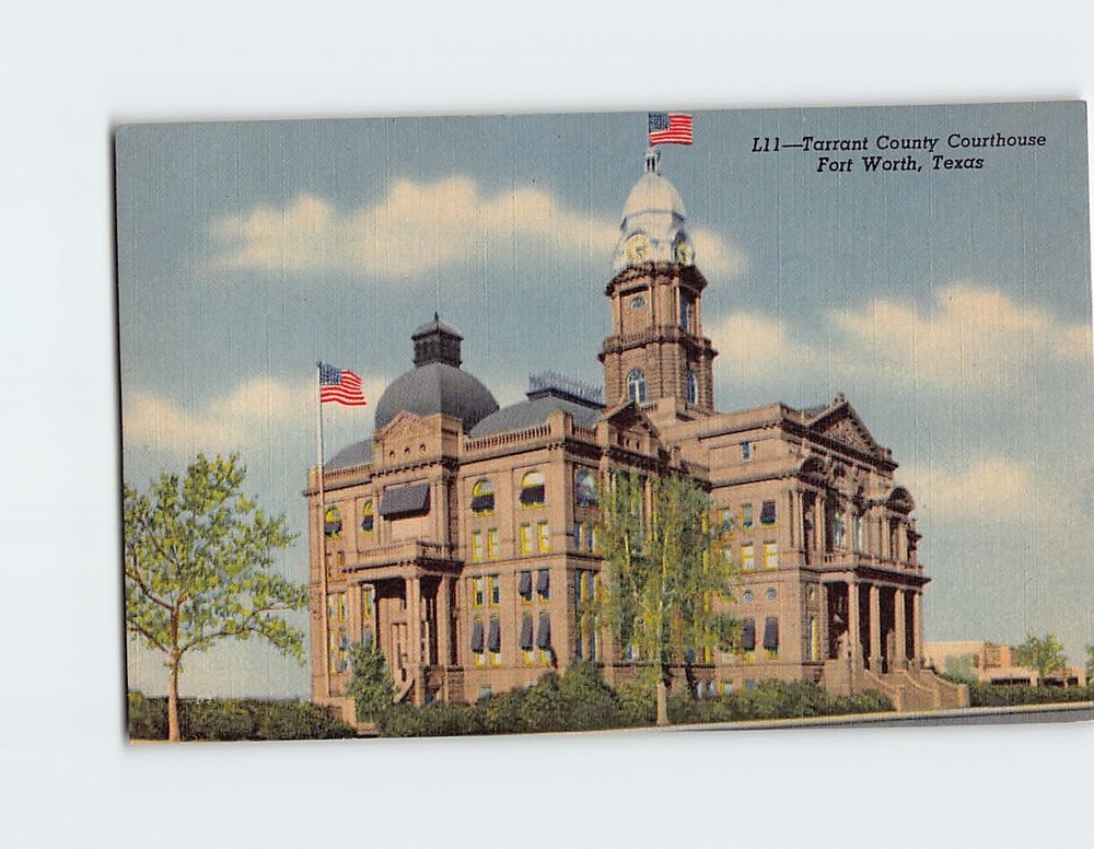 Postcard Tarrant County Courthouse Fort Worth Texas USA