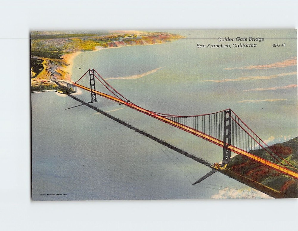 Postcard Golden Gate Bridge San Francisco California USA