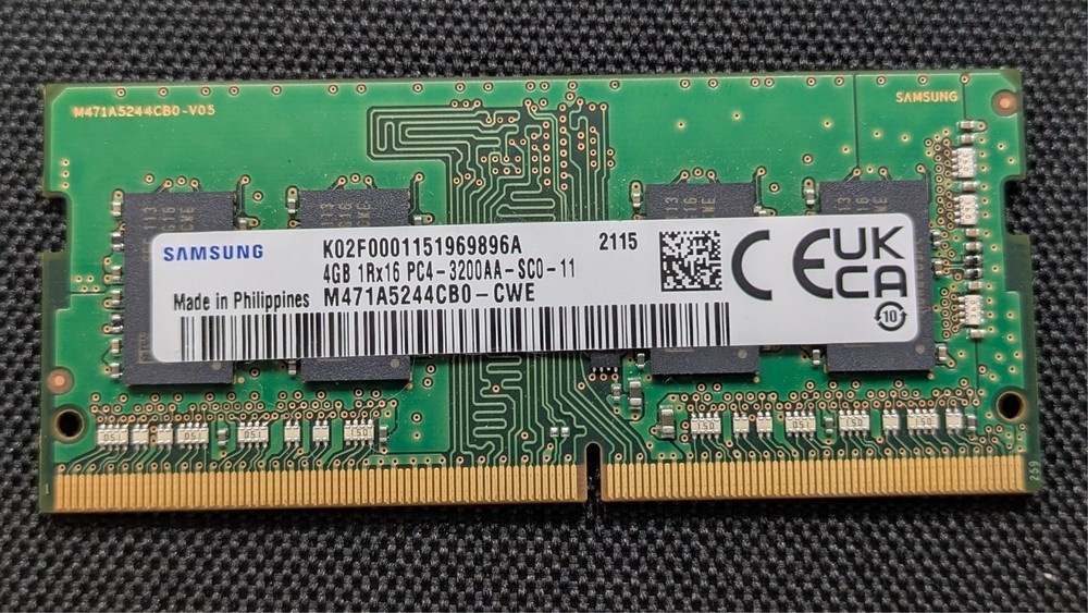 Samsung 4GB Laptop RAM (1Rx16 PC4-3200AA-SC0-11 M471A5244CB0-CWE)