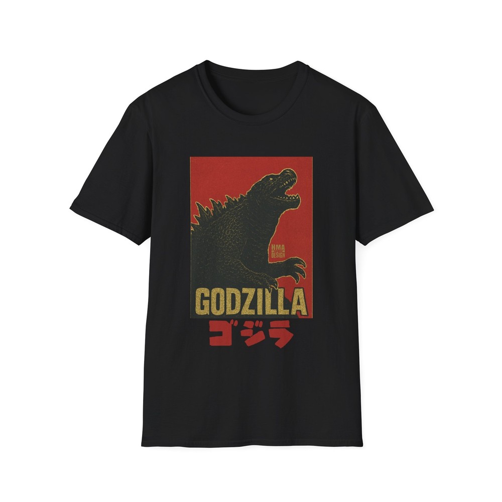 Retro Godzilla Vintage Monster Unisex Softstyle Tee Film Gift