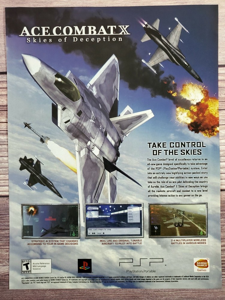 Ace Combat X Skies of Deception Sony PSP 2006 Promo Ad Art Print Poster-image