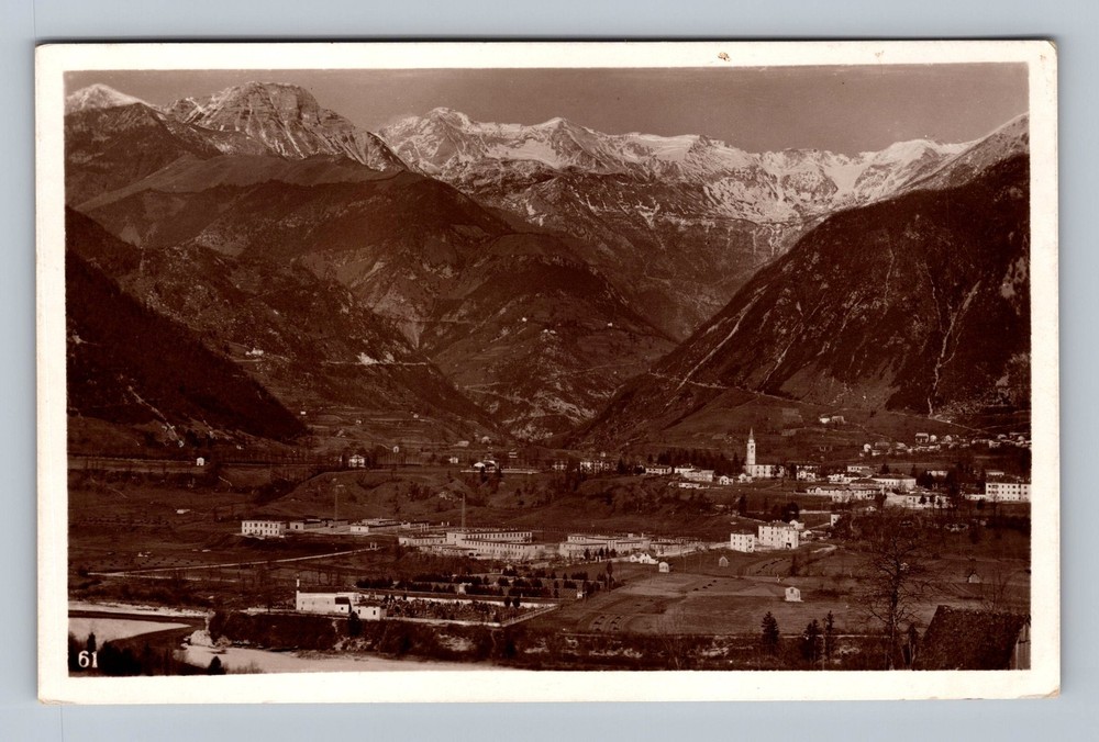 Italy- Tolmino Mountain Village & Military Cemetery Old Post Vintage Postcard
