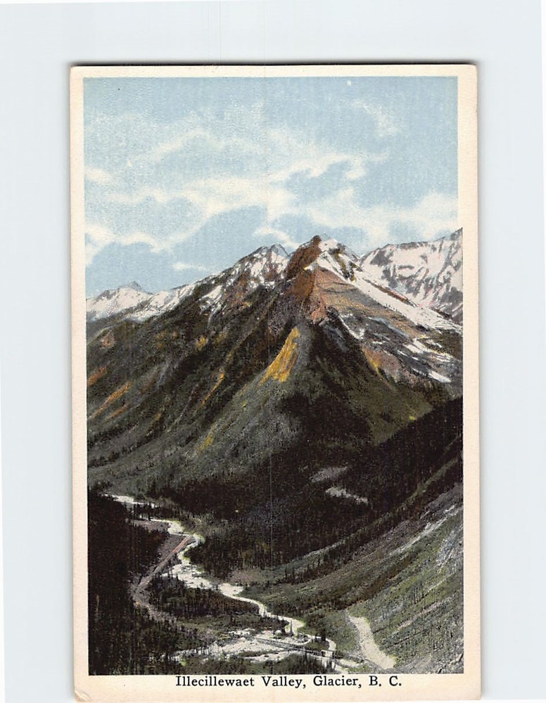 Postcard Illecillewaet Valley Glacier British Columbia Canada