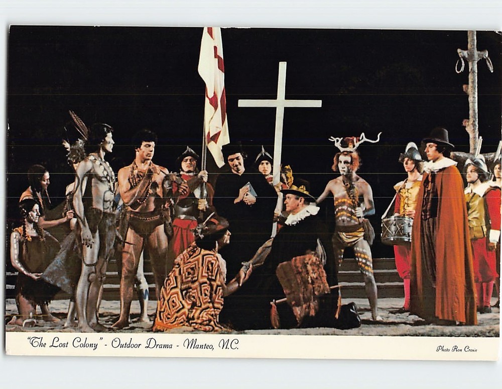 Postcard The Lost Colony Outdoor Drama Manteo North Carolina USA