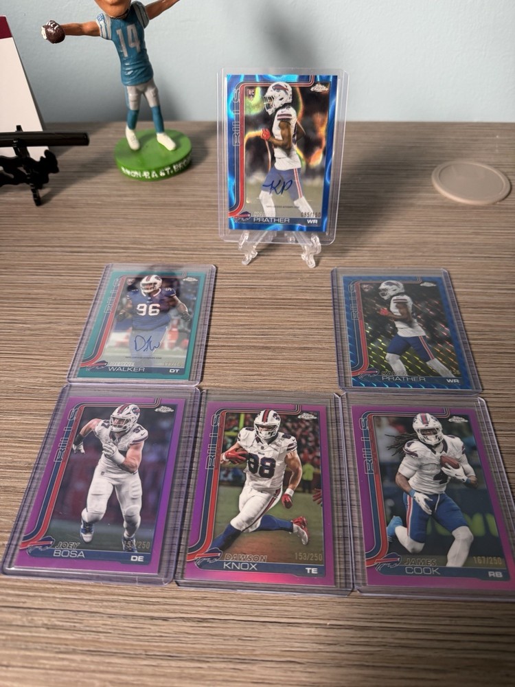 Buffalo Bills 2025 Topps Chrome Lot Of Numbered Cards Including RC Autos & More