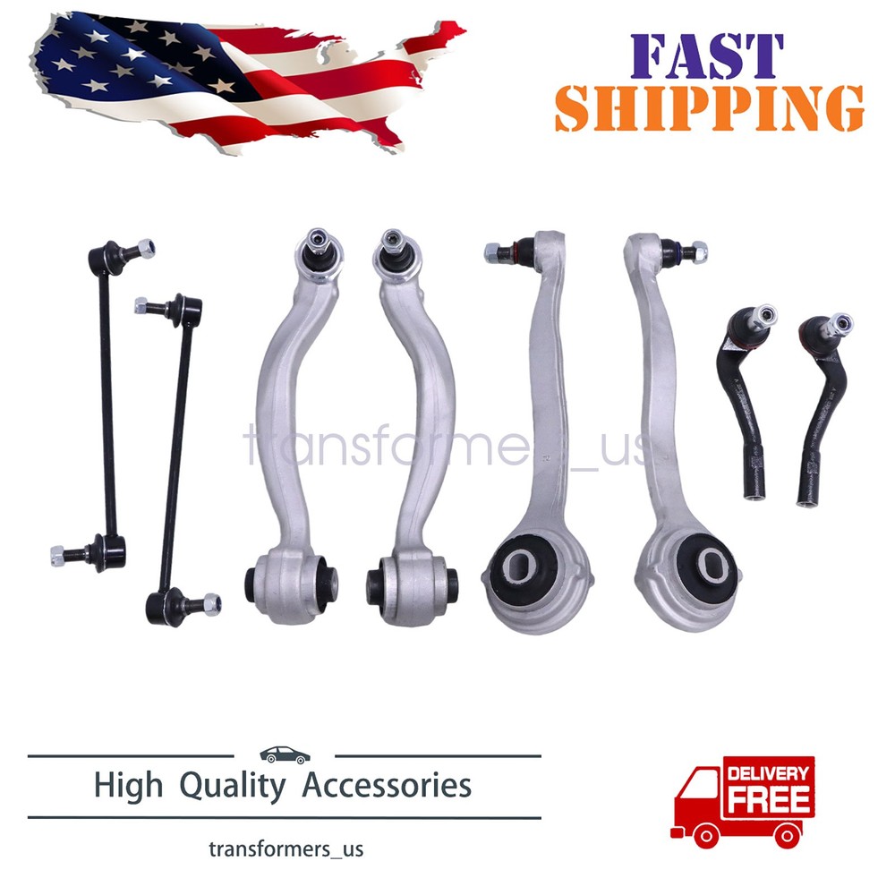 8x Front Control Arm w/Ball Joint Sway Bar Link for Mercedes-Benz C300 C350 RWD