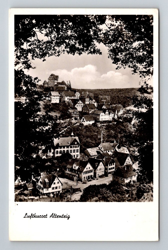 Germany- Altenteig Black Forest Region Health Resort Old Vintage c1956 Postcard