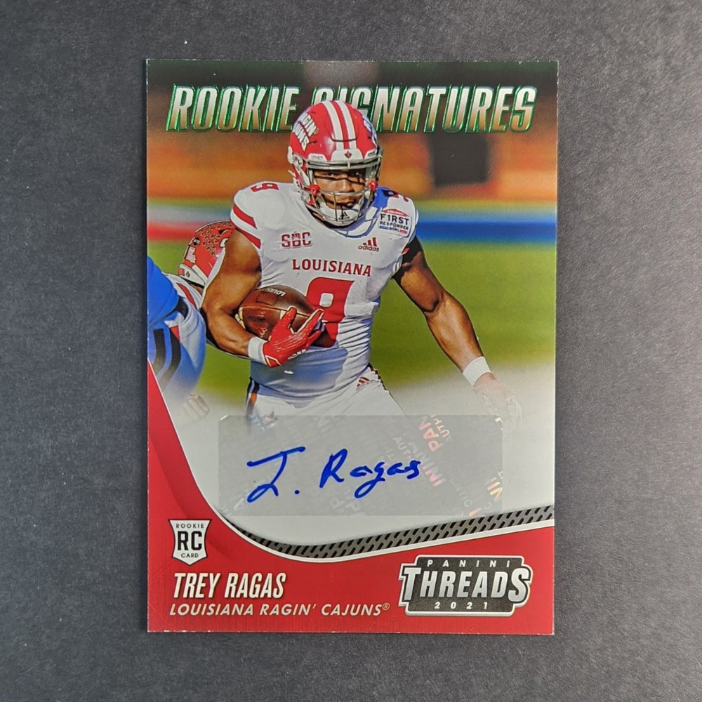 Trey Ragas 2021 Panini Chronicles Draft Picks Threads Rookie Signatures #TS-TTG