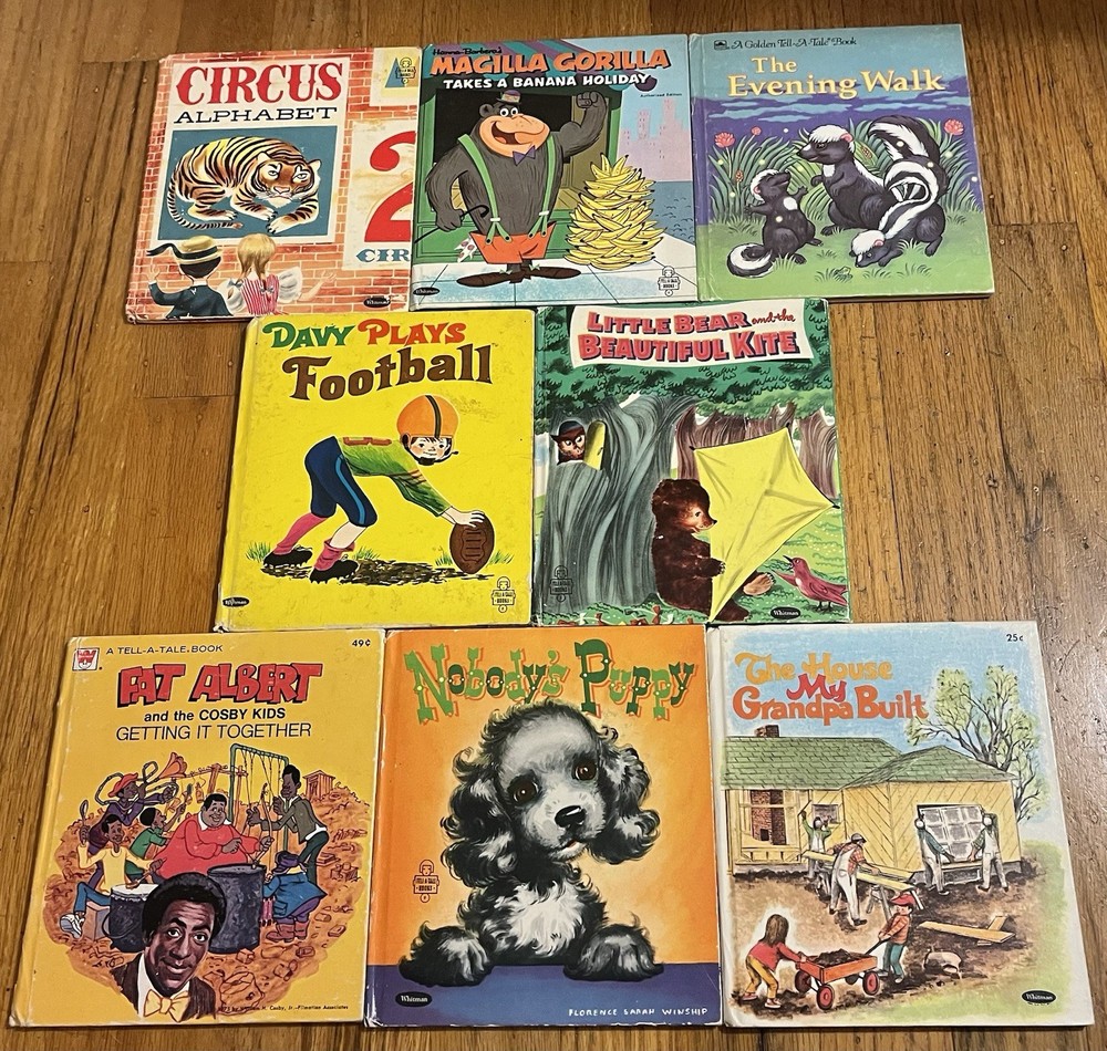VINTAGE TELL-A-TALE LOT : Davy Plays Football : Nobody's Puppy : Magilla Gorilla