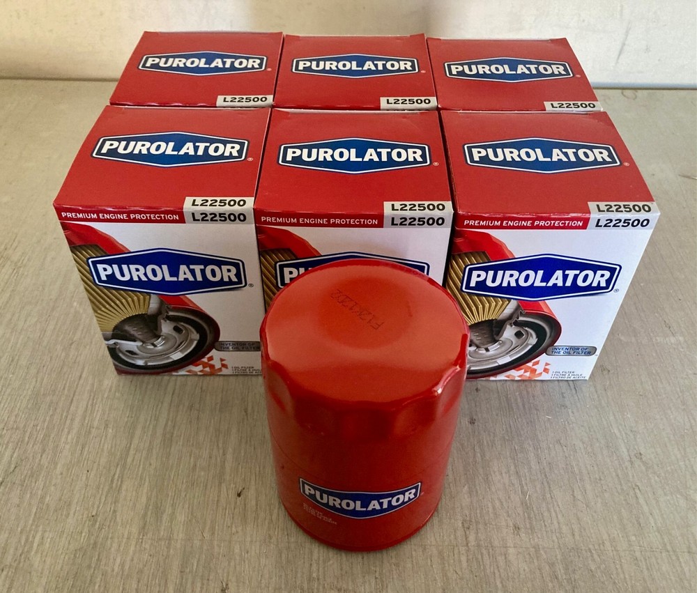 6 Purolator L22500 Oil Filters - Fits FL500S, PH10575, 57502, PH500, V2500