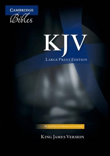 KJV Large Print Bible in Black French Morocco Leather, KJ653 Leather Bound Edition
