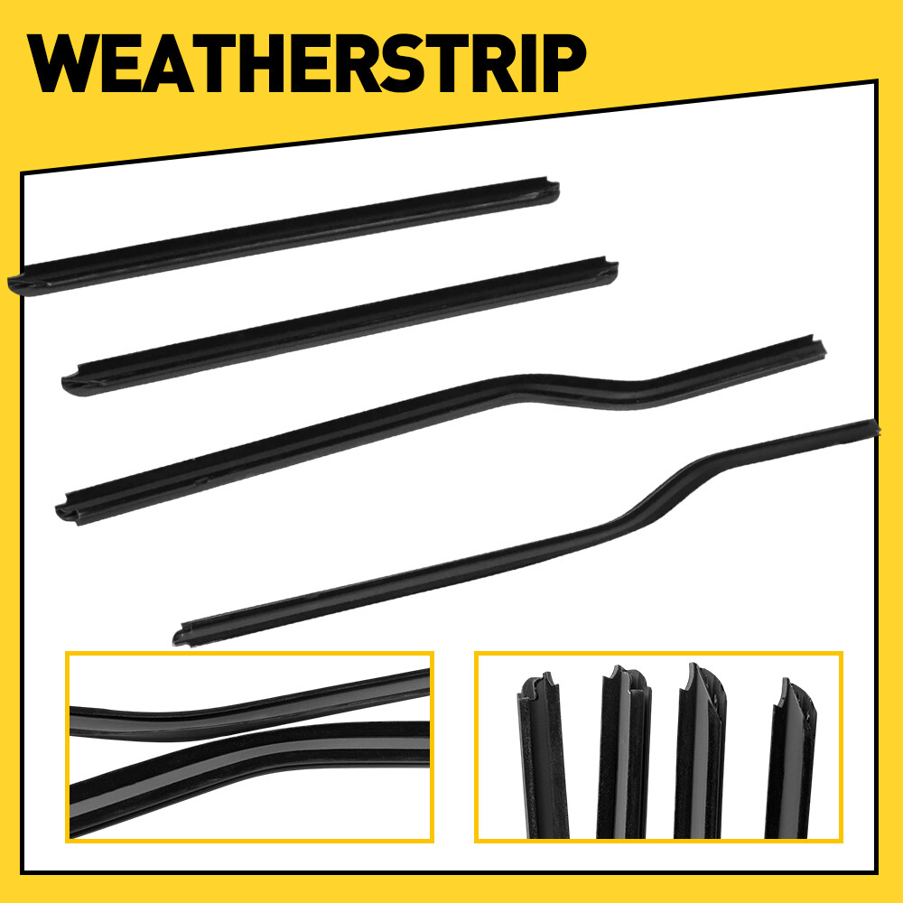 For Ford F250 F350 F450 4xWeatherstrip Window Moulding Trim Seal Belt Set USA M