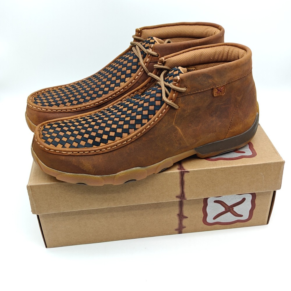 Twisted X Men's Oiled Saddle Blue Chukka Driving Moc MDM0057 Size US11-13