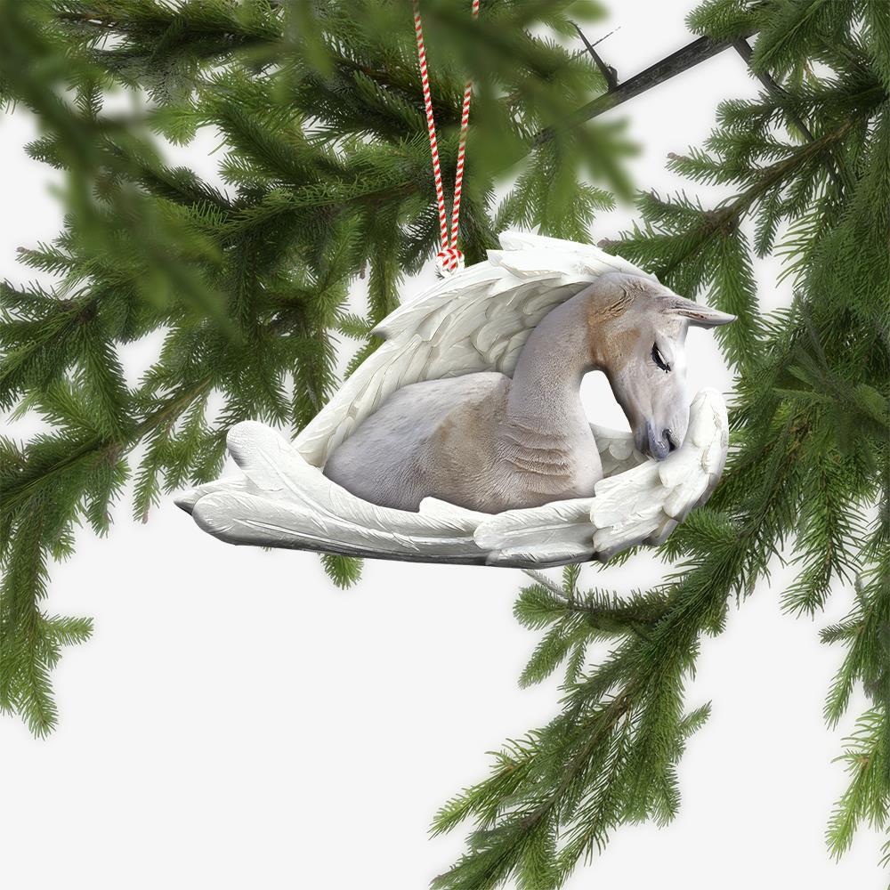 Llama Sleeping Angel Wings Car Ornament  Llama Christmas Ornament Xmas Gift