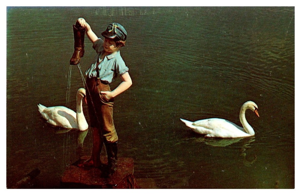 1970s Boy With The Leaking Boot Hershey Pennsylvania Vintage Postcard