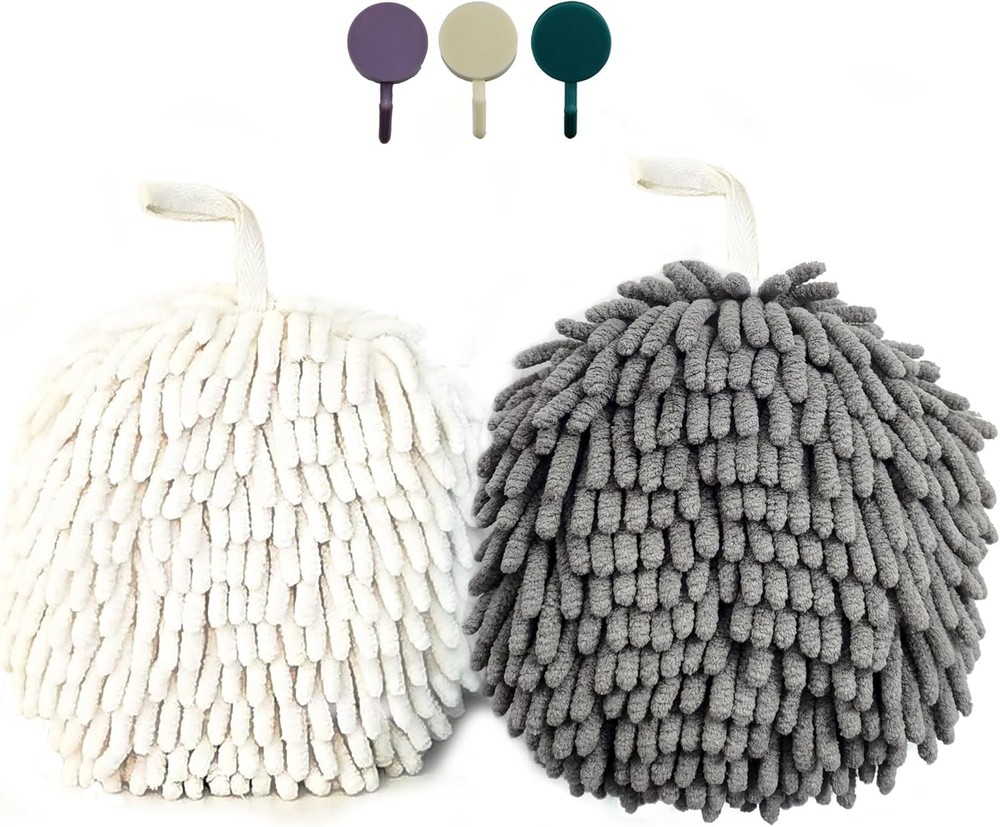 Soft Hand Drying Hanging Ball Towels for Bathroom Microfiber Decorative