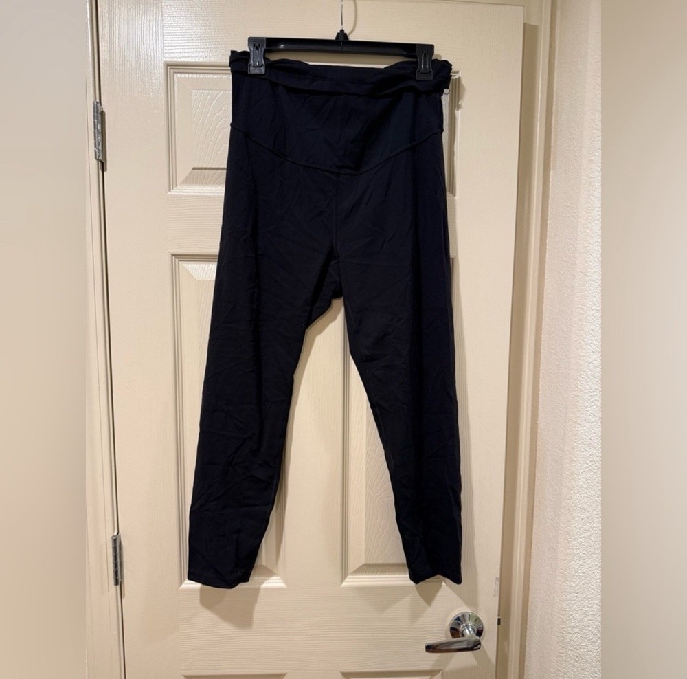 CRZ YOGA Midnight Black Active Maternity Leggings Size XL