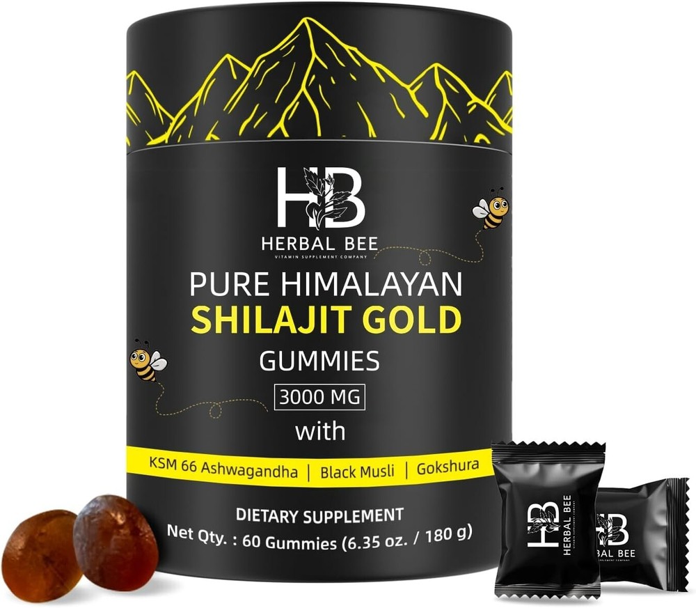 Himalayan Shilajit Gummies with Ashwagandha & 85+ Minerals