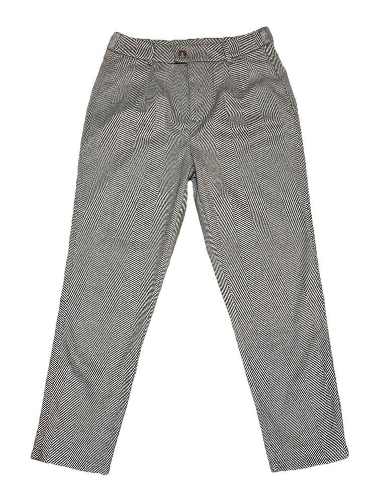 Yingyingjiao Womens Pants Size XL Tweed Straight Leg Dress Slacks Beige Gray